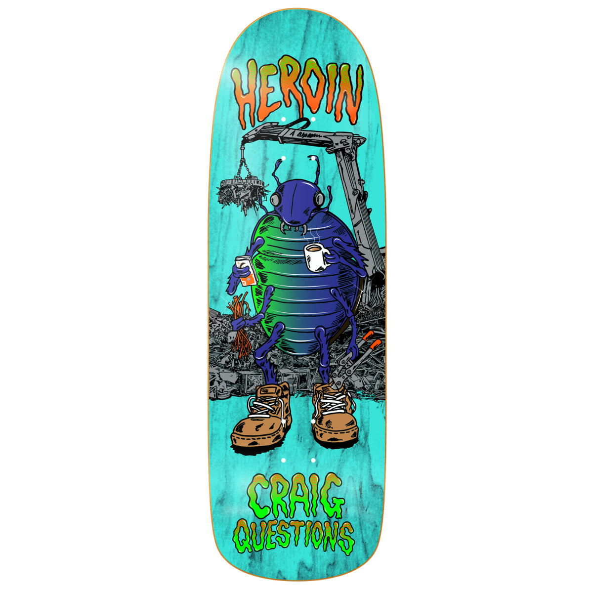 Heroin Craig Bug Skateboard Deck 9.5"