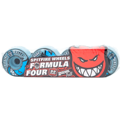 Spitfire F4 Radial Full Light Blue Wheels 55MM 99D packaging