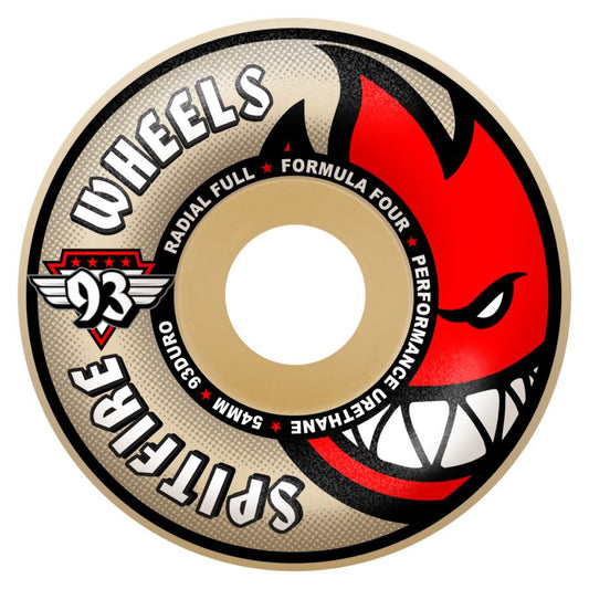 Spitfire F4 Radial Full Wheels Natural 93D 54mm