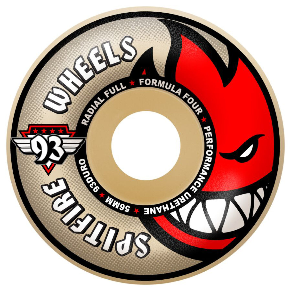 Spitfire F4 Radial Full Wheels Natural 93D 56mm