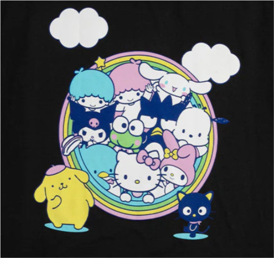 Girl X Hello Rainbow Circle Tee - Black back close