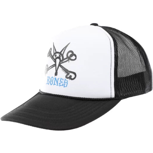 Powell Peralta Rat Bones Trucker Snapback Hat - White/Black