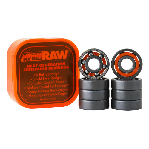 Bronson 6 Ball Raw Skateboard Bearings