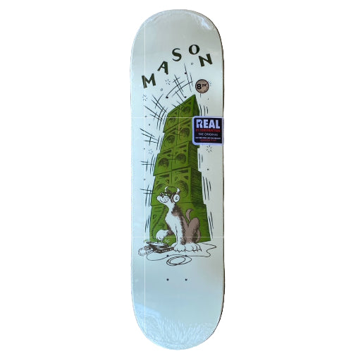 Real Mason Record Scratch Skateboard Deck 8.28" green veneer