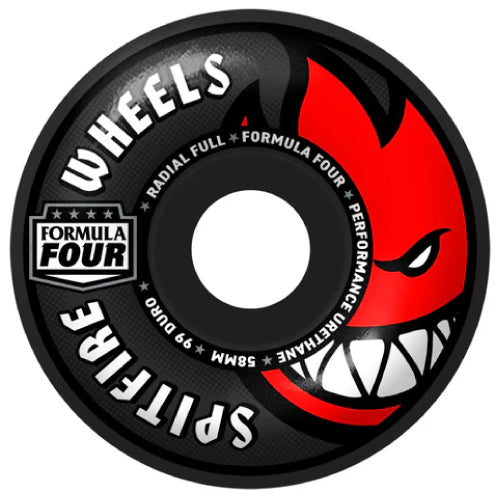 Spitfire F4 Radial Full Black Wheels 58MM 99D