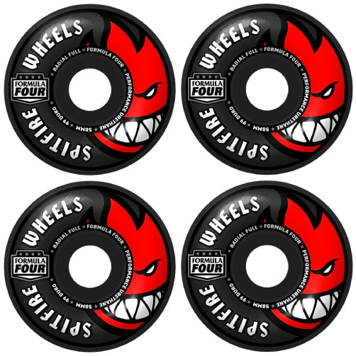 Spitfire F4 Radial Full Black Wheels 58MM 99D – Anchors Skateshop