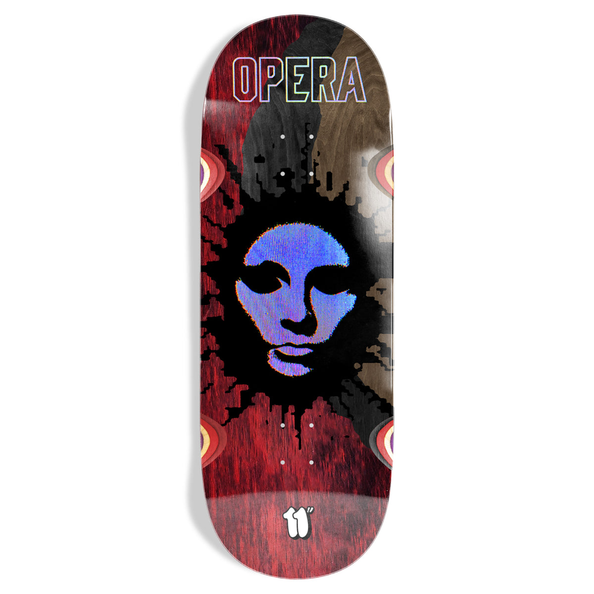 Opera EX7 Fatties RGB Mask Skateboard Deck 11" full