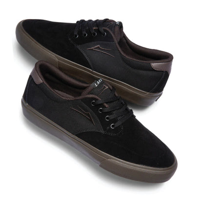 Lakai Riley 3 Skate Shoe - Black/Gum Suede