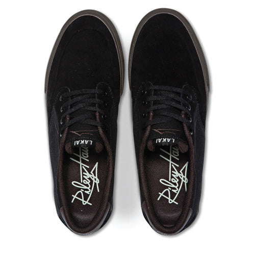 Lakai Riley 3 Skate Shoe - Black/Gum Suede