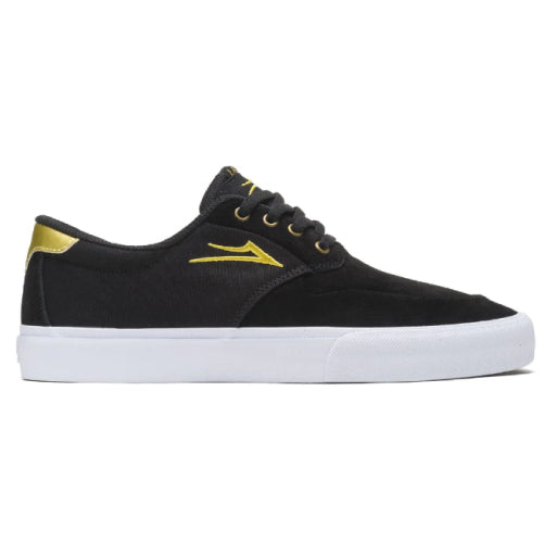 Lakai Riley 3 Skateboarding Shoe - Black/Gold