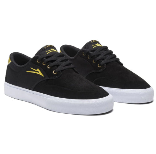Lakai Riley 3 Skateboarding Shoe - Black/Gold