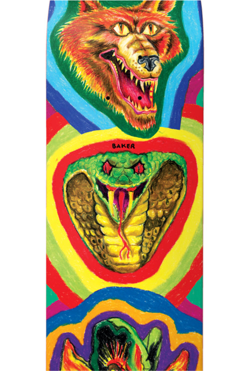 Baker Hawk Fried Beast Skateboard Deck 8" graphic
