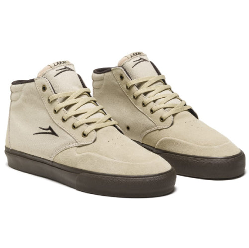 Lakai Riley 3 High Skateboarding Shoe - Cream/Gum