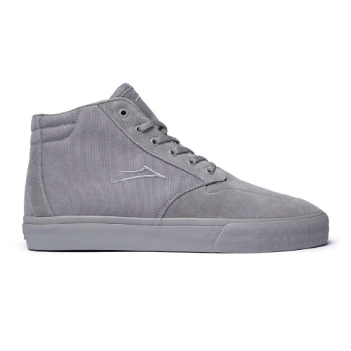 Lakai Riley 3 High Skate Shoe - Grey Suede