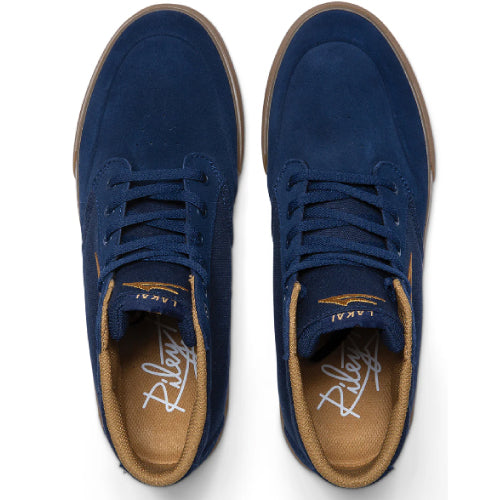 Riley 3 Lakai Riley 3 High Skate Shoe - Navy/Gum Suede – Anchors Skateshop