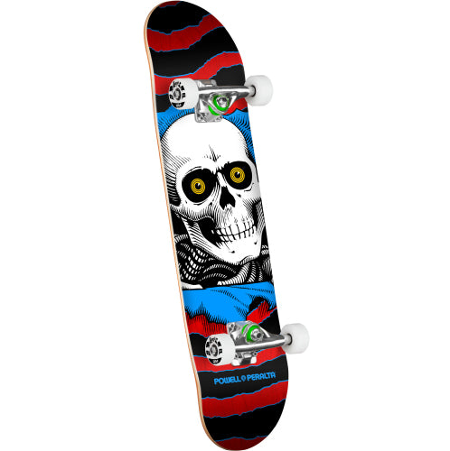 Powell Peralta Ripper Birch Complete Skateboard Red Stain/Blue 7.0"