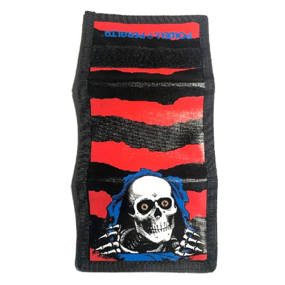 Powell Peralta Ripper Tri-Fold Wallet - Blue/Red