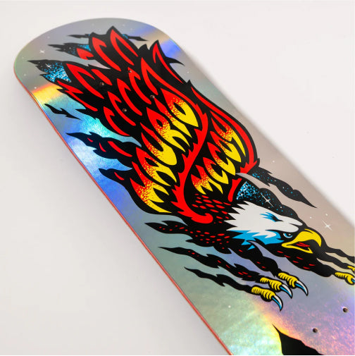 Santa Cruz VX McCoy Ripping Eagle Skateboard Deck 8.25" bottom photo holographic
