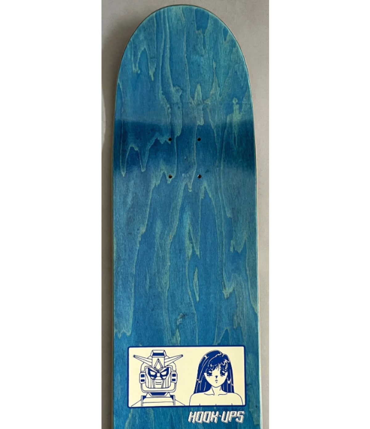 Hook-Ups Robot Skateboard Deck 8" top graphic