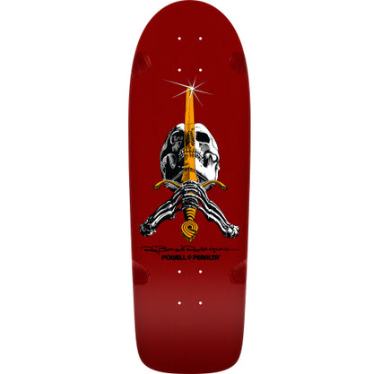 Powell Peralta Ray Rodriguez OG Skull & Sword Burgundy Reissue Skateboard Deck 10"