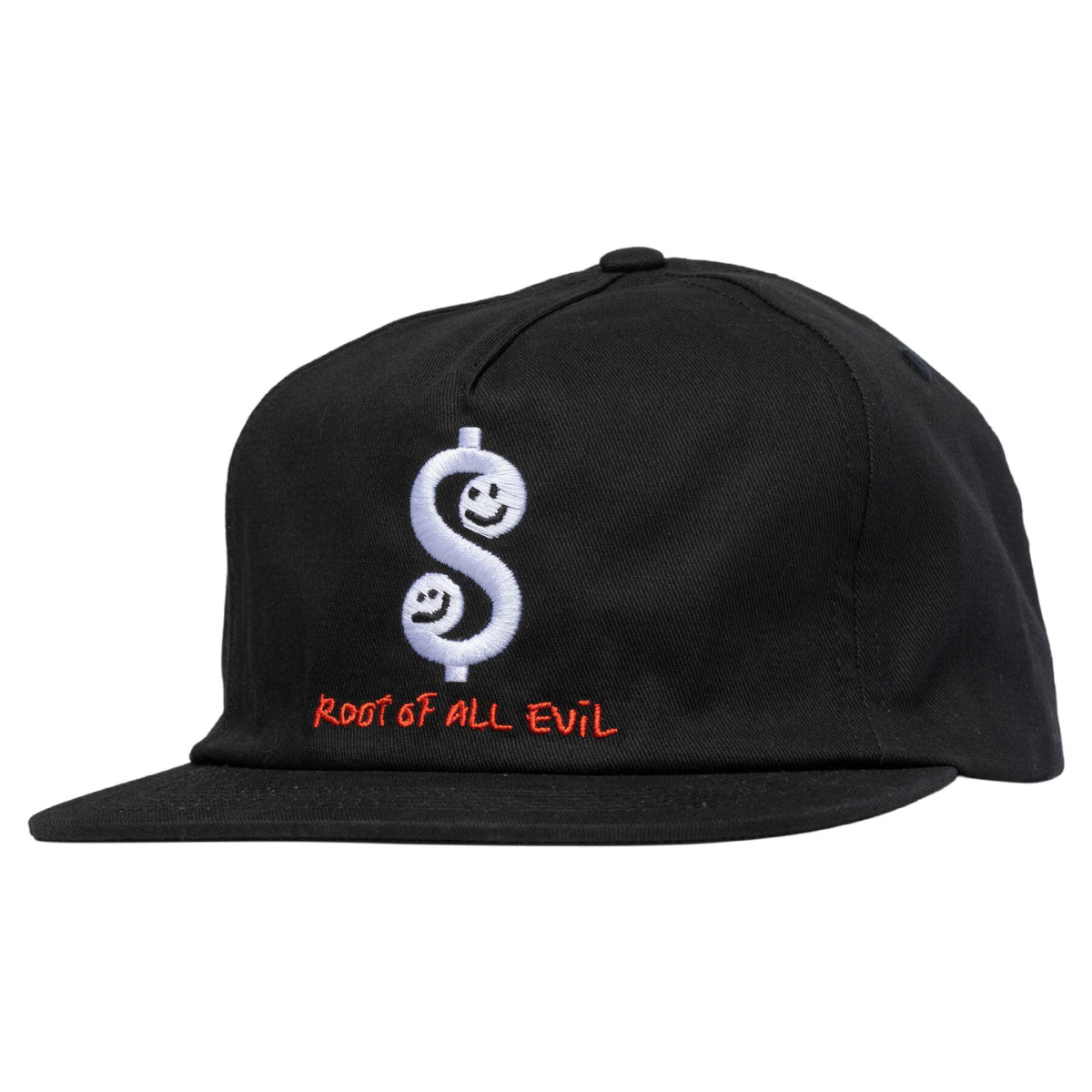 Krooked Root of All Evil Snapback Hat - Black front