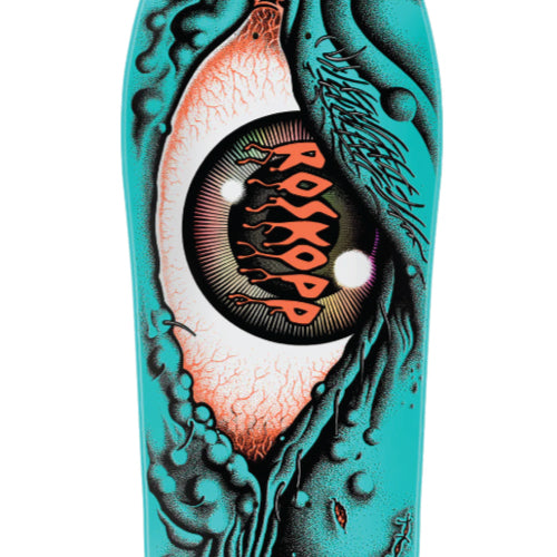 Santa Cruz Roskopp Eye Reissue Skateboard Deck Blue 10.12" close