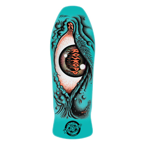 Santa Cruz Roskopp Eye Reissue Skateboard Deck Blue 10.12" graphic