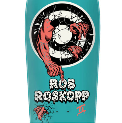 Santa Cruz Roskopp Two Shaped Reissue Skateboard Deck Teal 10.35"