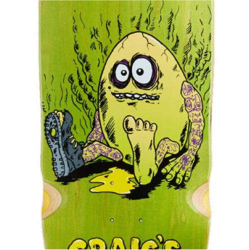 Heroin Craig's Rotten Egg Double Drilled Skateboard Deck Assorted 10"