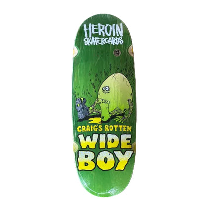 Heroin Craig's Rotten Wide Boy Skateboard Deck 10.75" green veneer