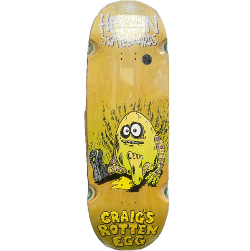 Heroin Craig's Rotten Egg Double Drilled Skateboard Deck 10"