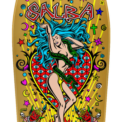 Santa Cruz Salba Witch Doctor Shaped Skateboard Deck 10.4"