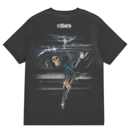 Deathwish Samborgini Reaper Garment Dyed Tee - Black back full