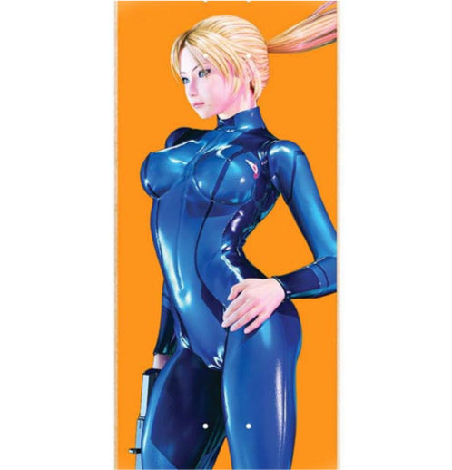 Hook-Ups Jeremy Klein Samus Zero Suit Skateboard Deck 8.5" close