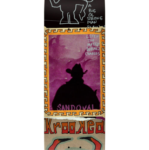 Krooked Sandoval Gun Slinger Skateboard Deck 9.02" graphic