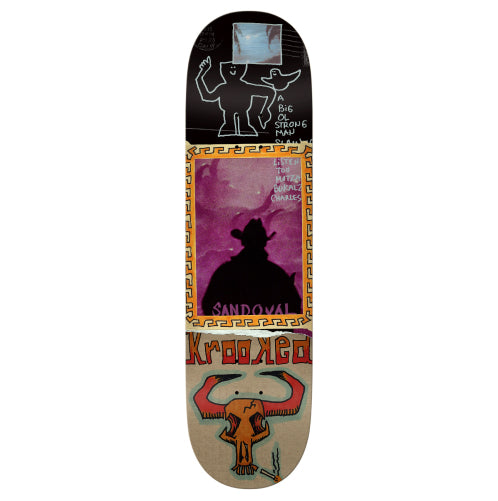 Krooked Sandoval Gun Slinger Skateboard Deck 9.02" full bottom