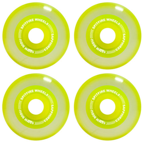 Spitfire Sapphires Conical Full Wheels Neon Yellow 58MM 90D