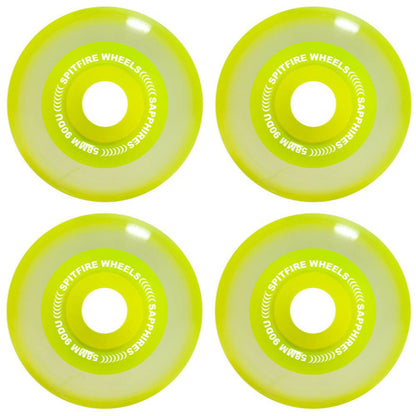 Spitfire Sapphires Conical Full Wheels Neon Yellow 58MM 90D