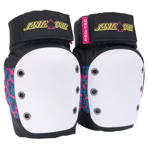 Pro-Tec Street 3-Pack Open Back Knee/Elbow/Wrist Pad Set Santa Cruz knee pair