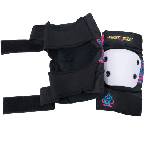 Pro-Tec Street 3-Pack Open Back Knee/Elbow/Wrist Pad Set Santa Cruz elbow open back