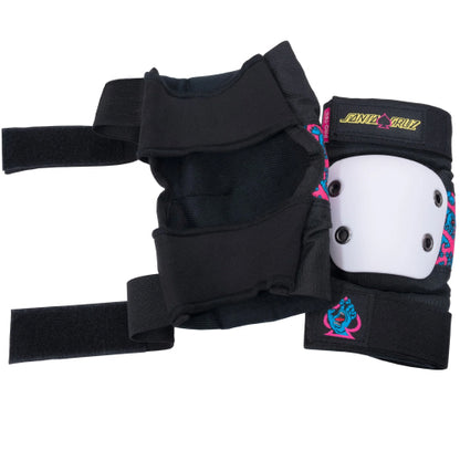 Pro-Tec Street 3-Pack Open Back Knee/Elbow/Wrist Pad Set Santa Cruz elbow open back