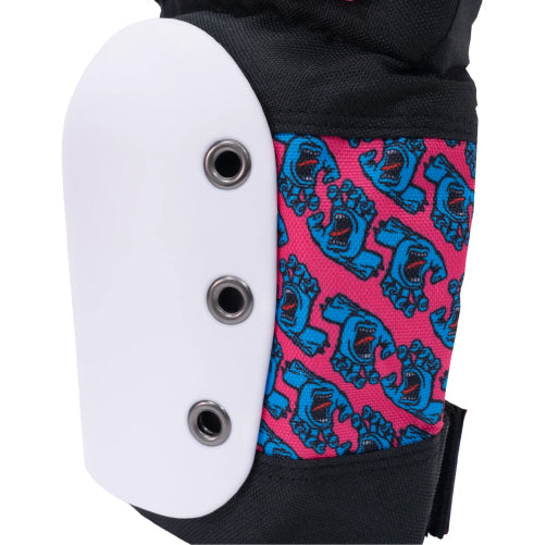 Pro-Tec Street 3-Pack Open Back Knee/Elbow/Wrist Pad Set Santa Cruz  knee detail