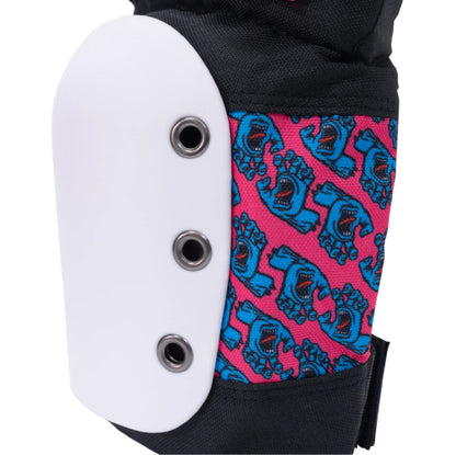 Pro-Tec Street 3-Pack Open Back Knee/Elbow/Wrist Pad Set Santa Cruz  knee detail