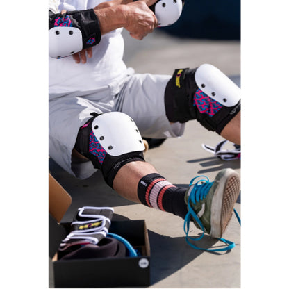 Pro-Tec Street 3-Pack Open Back Knee/Elbow/Wrist Pad Set Santa Cruz on