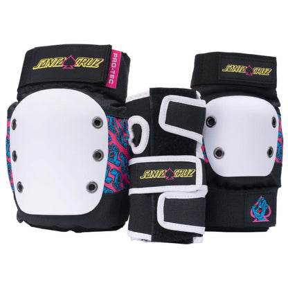 Pro-Tec Street 3-Pack Open Back Knee/Elbow/Wrist Pad Set Santa Cruz set