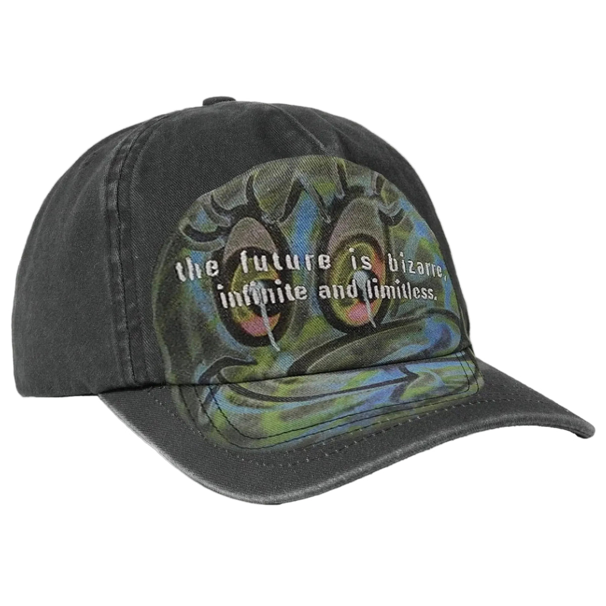 HUF Kenny Scharf Television Snapback Hat - Washed Black profile