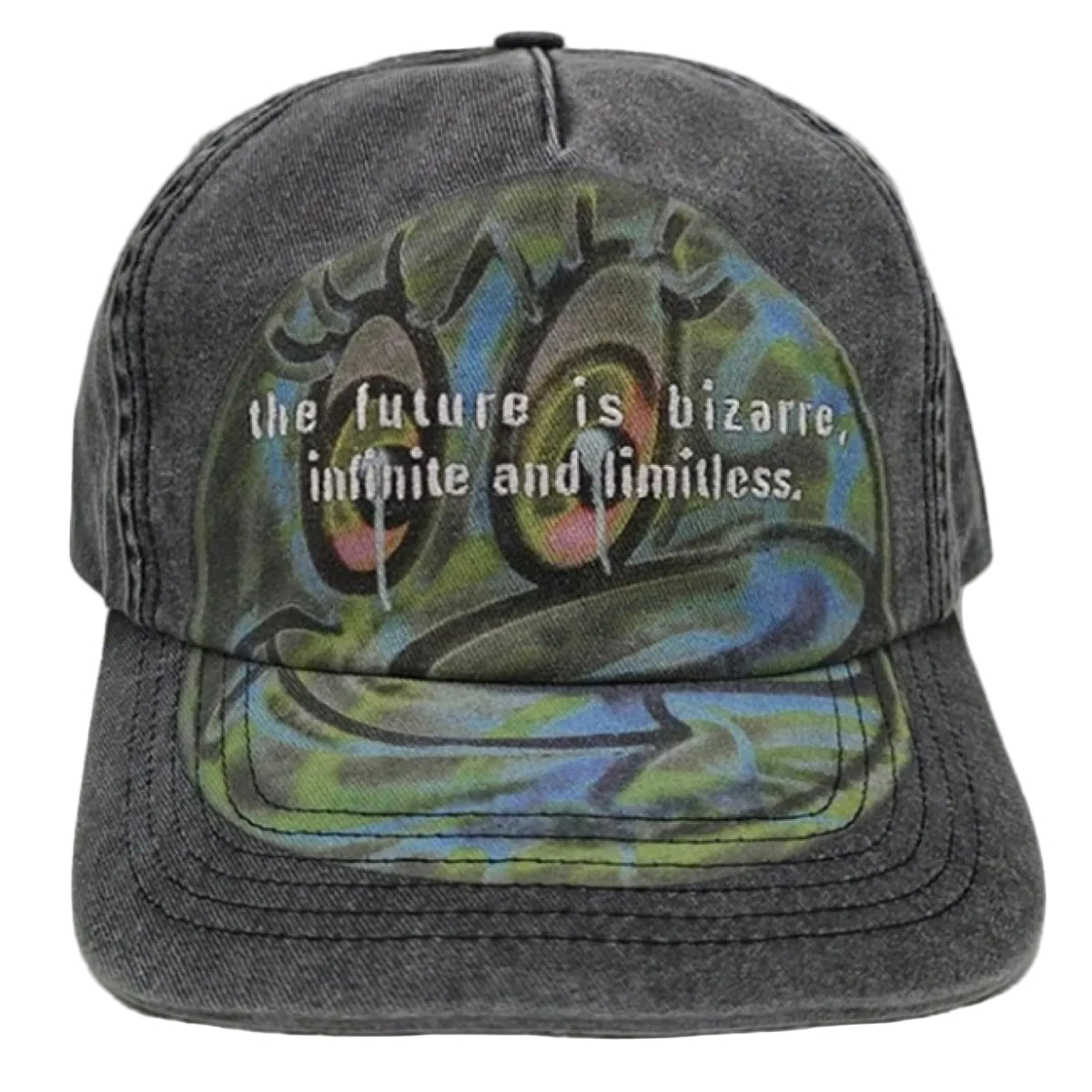 HUF Kenny Scharf Television Snapback Hat - Washed Black front