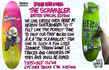 Heroin Scrambler Egg Skateboard Deck 7.87"