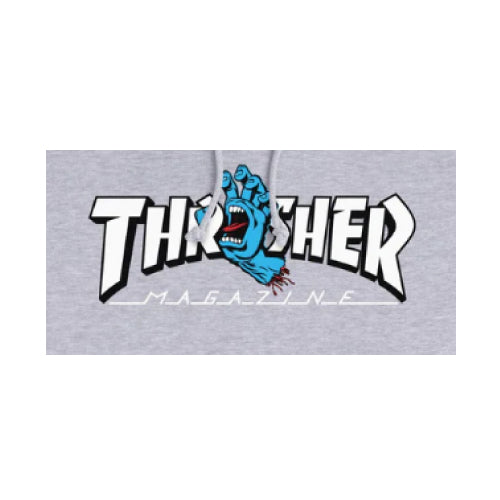 Santa Cruz X Thrasher Screaming Hand Logo Hoodie - Grey Heather