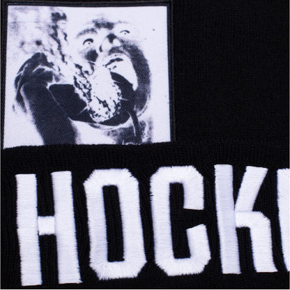 Hockey Serious Warning Beanie - Black patch